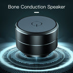 Bone conduction wireless speaker - sucker mount, TWS hi-fi sound enhanced bass, wearable loop, resonance features dynamic audio